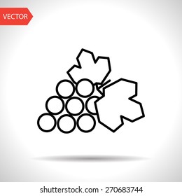 Vector grape icon. Food icon. Eps10