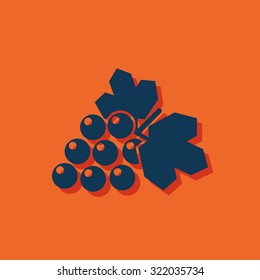Vector grape icon. Food icon. Eps10