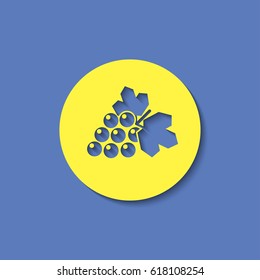 Vector grape icon. Food icon. Eps10