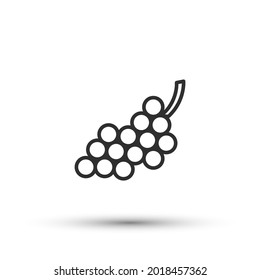 Vector grape icon. Fresh healthy food symbol. For design, web site design, logo, app, UI.	