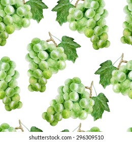 Vector Grape Twig Seamless Pattern