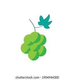 vector grapes design or flat or minimalist fruit logo