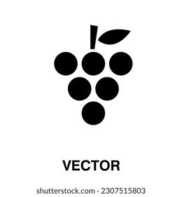 vector grapes icon. flat illustration on white background..eps