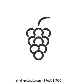 Vector grapes line icon. Symbol in trendy outline style. Vector illustration isolated on a white background. 