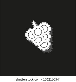 vector grapes - nature illustration, fruit symbol - wine icon