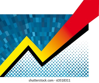 Vector Graph background with dots element