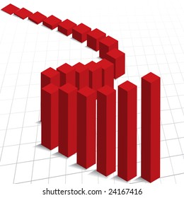 Vector - Graph chart showing profit increase. Useful for business reports.