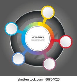 Vector graph color spectrum background for text