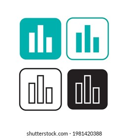 vector graph icon, black and white diagram icon, vector icon diagram