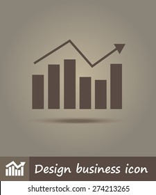 Vector graph icon. Forex or futures symbol.