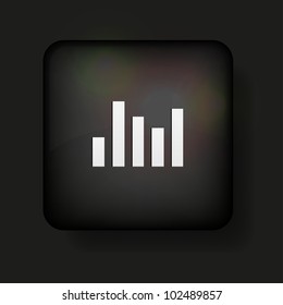 Vector graph icon on black. Eps10