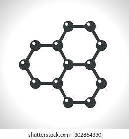 Vector Graphene Flat Icon. Science Illustration