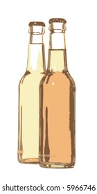 vector graphic of 2 bottles