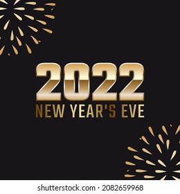 vector graphic of 2022 new year's eve good for 2022 new year's eve celebration. flat design. flyer design.flat illustration.