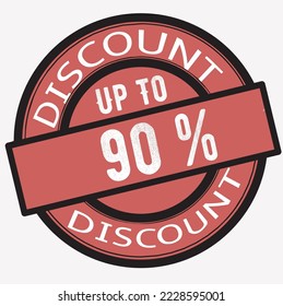 gráfico vectorial del 90% de ilustración de descuento puede ser utilizado para la creación de logotipo, venta de precio especial, descuento de precio e impresión, es una ilustración vectorial plana