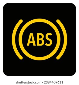 Vector graphic of ABS vehicle warning light