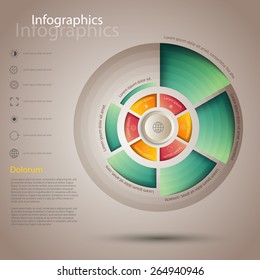 Vector graphic abstract 3d info-graphic design for your business