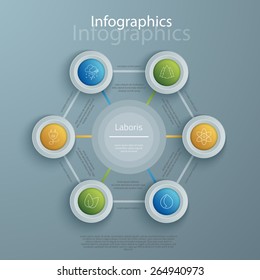 Vector graphic abstract 3d info-graphic design for your business