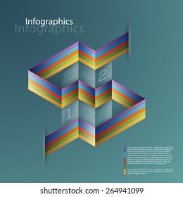 Vector graphic abstract 3d info-graphic design for your business