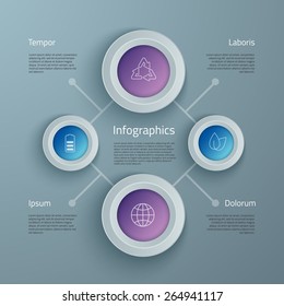 Vector graphic abstract 3d info-graphic design for your business