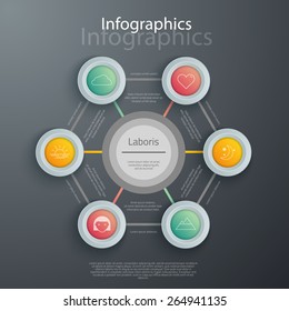 Vector graphic abstract 3d infographic design