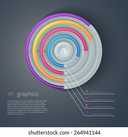 Vector graphic abstract 3d infographic design