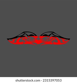 Vektorgrafik abstrakter Kunst für die Dekoration Tattoo Vektorklammer Kunst. Zeichnen auf den Körper. Kunst, Elemente.