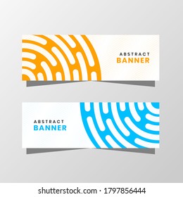 Vector Graphic of Abstract Banner Design. with modern yellow and blue color scheme. Perfect for you use