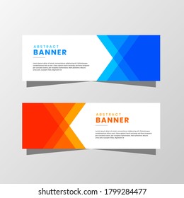 Vector Graphic of Abstract Banner Design. with modern Blue and Orange color scheme. Perfect for you use