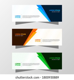 Vector Graphic of Abstract Banner Design. with modern Blue, Orange and Green color scheme. Suitable for banner sale, presentation, promotion, flyer, poster and brochure.