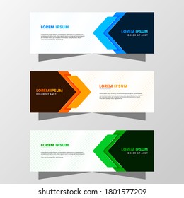 Vector Graphic of Abstract Banner Design. with modern Blue, Orange and Green color scheme. Suitable for banner sale, presentation, promotion, flyer, poster and brochure.