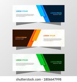 Vector Graphic of Abstract Banner Design. with modern Blue, Orange and Green color scheme. Suitable for banner sale, presentation, promotion, flyer, poster and brochure.