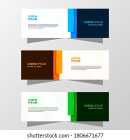 Vector Graphic of Abstract Banner Design. with modern Blue, Orange and Green color scheme. Suitable for banner sale, presentation, promotion, flyer, poster and brochure.