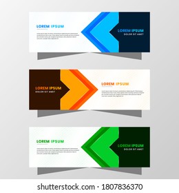 Vector Graphic of Abstract Banner Design. with modern Blue, Orange and Green color scheme. Suitable for banner sale, presentation, promotion, flyer, poster and brochure.