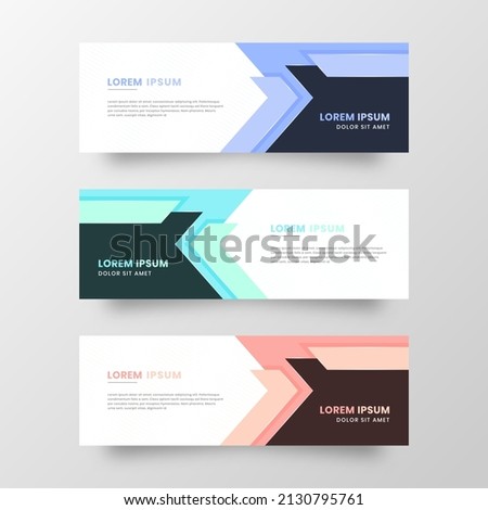 Vector Graphic of Abstract Banner Design. with modern Blue, Orange and Green color scheme. Suitable for banner sale, presentation, promotion, flyer, poster and brochure.