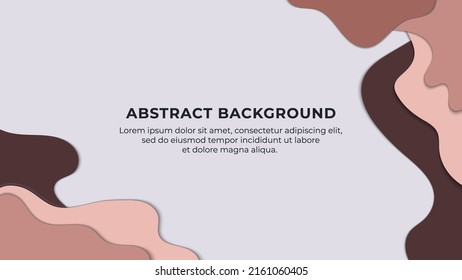 Gráfico vectorial de fondo colorido abstracto. con espacio de copia y alguna forma líquida. Utilizando un esquema de colores marrón y negro. Adecuado para el fondo del banner web
