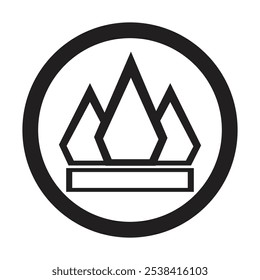 Vektorgrafik, Abstrakt, Vektorkrone Logo-Design mit schwarz-weißem Hintergrund
