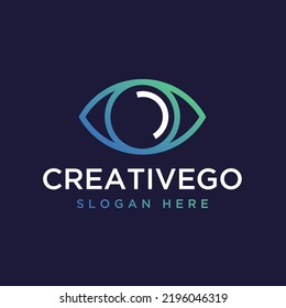 Vector graphic of abstract eye logo design template