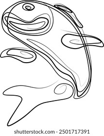  Vector graphic of abstract fish logo design