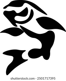  Vector graphic of abstract fish logo design