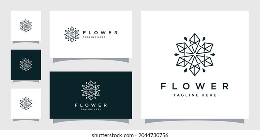 Vector graphic of abstract flower logo design
