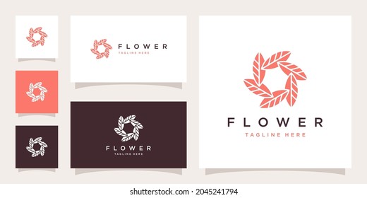 Vector graphic of abstract flower logo design