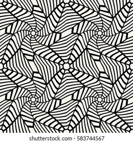 Vector graphic abstract geometry grid pattern. black and white web seamless geometric background . subtle pillow and bed sheet design. unique art deco. hipster fashion print