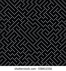 Vector graphic abstract geometry  maze pattern. black and white seamless geometric background . subtle pillow and bed sheet design. unique art deco. hipster fashion print