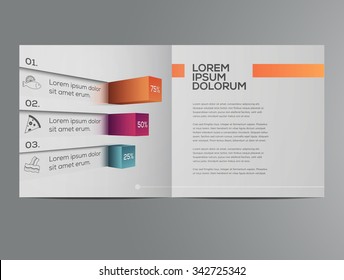 Vector graphic abstract info-graphics in vibrant colors