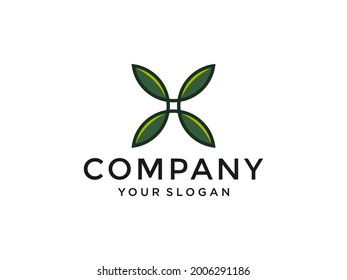 vector graphic of abstract leaves. perfect of logos for plants, organic business, fresh plants etc.