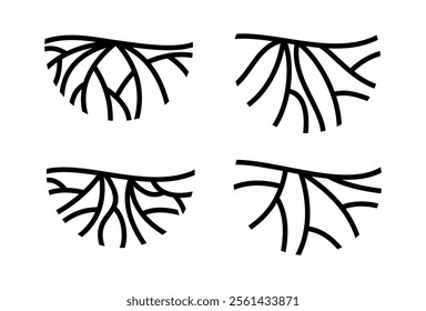 vector graphic of abstract life root on white background vector logo design illustration