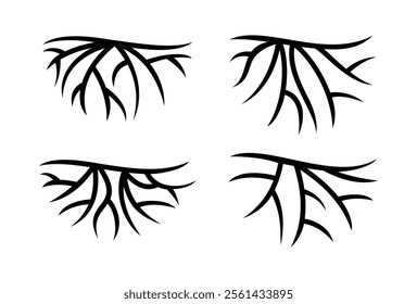 vector graphic of abstract life root on white background vector logo design