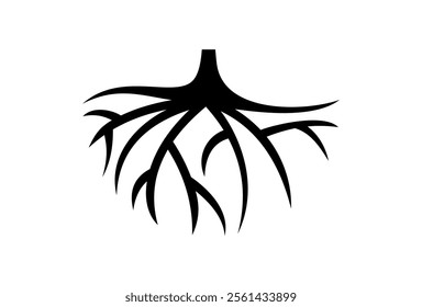 vector graphic of abstract life root on white background vector logo design template