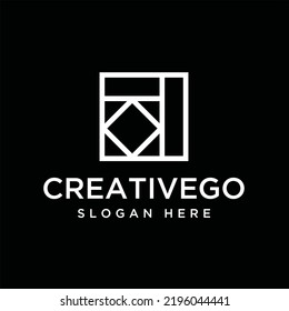 Vector graphic of abstract logo design template